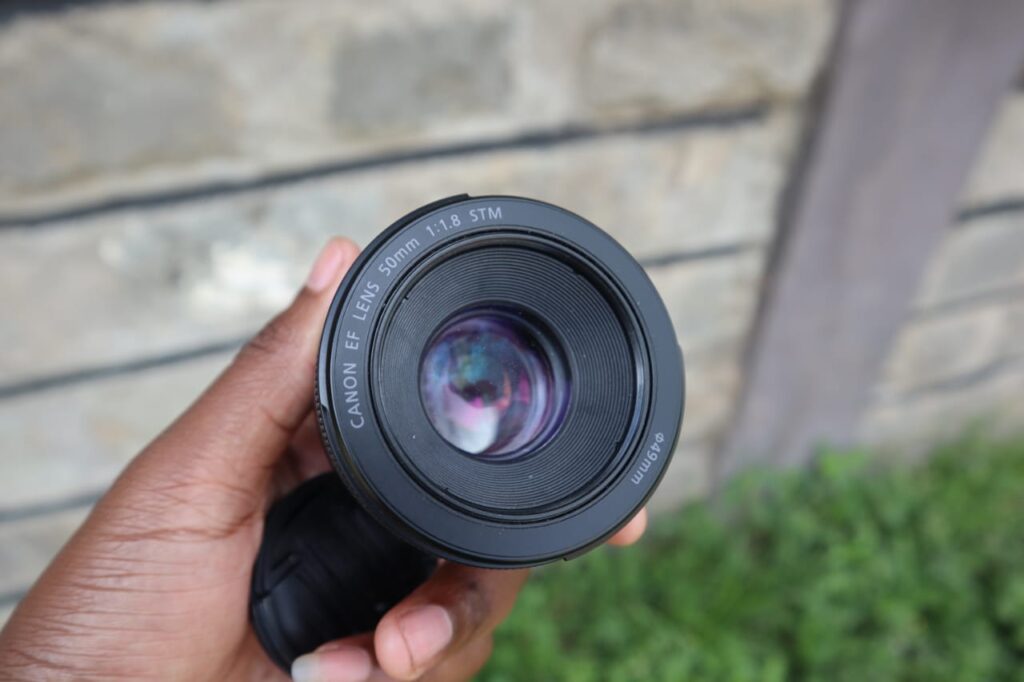 A picture of the front of the Canon EF 50mm F1.8 STM