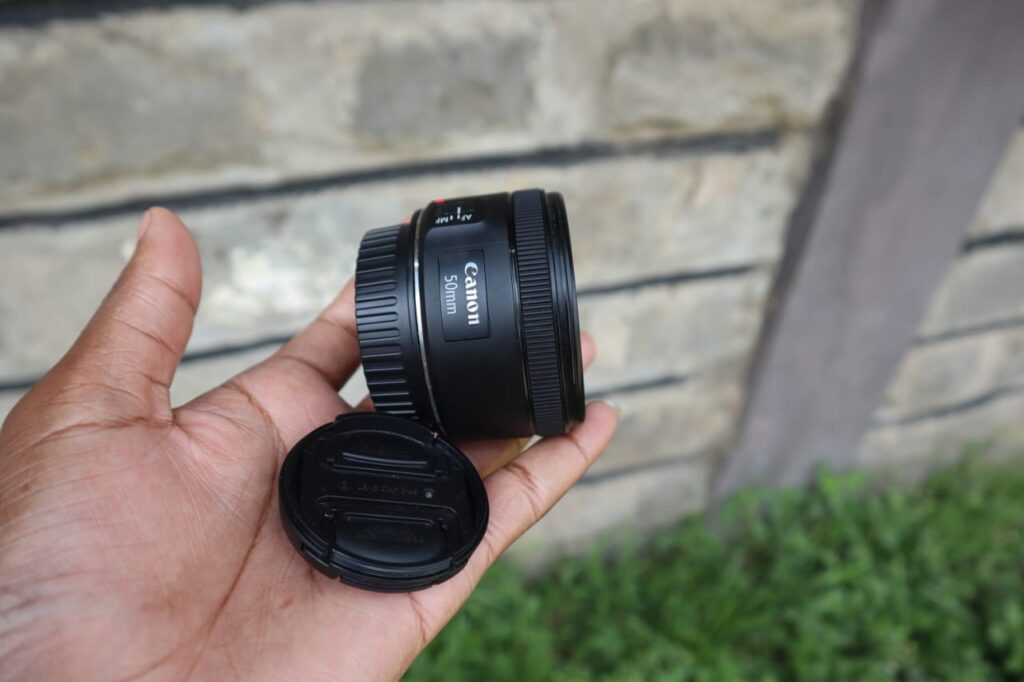 A picture showing the Canon EF 50mm F/1.8 to showcase its durability