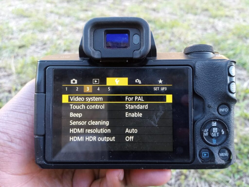 The best settings for video on the canon M50, choose the NTSC video system