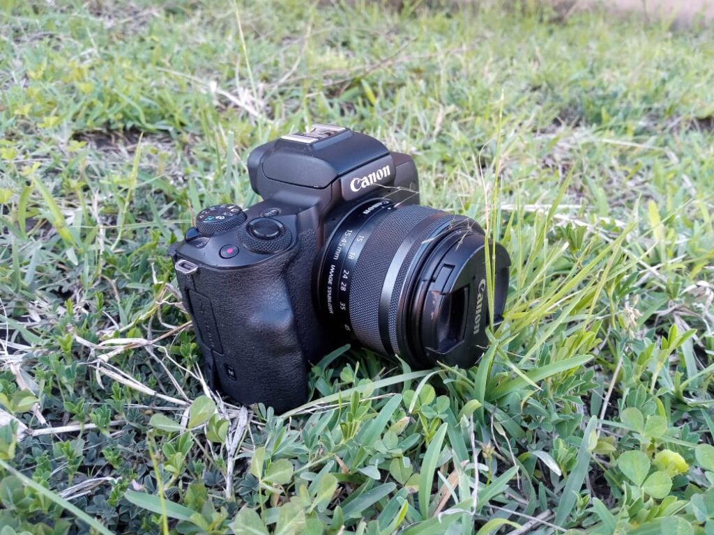 The Canon EOS M50 Camera, front view