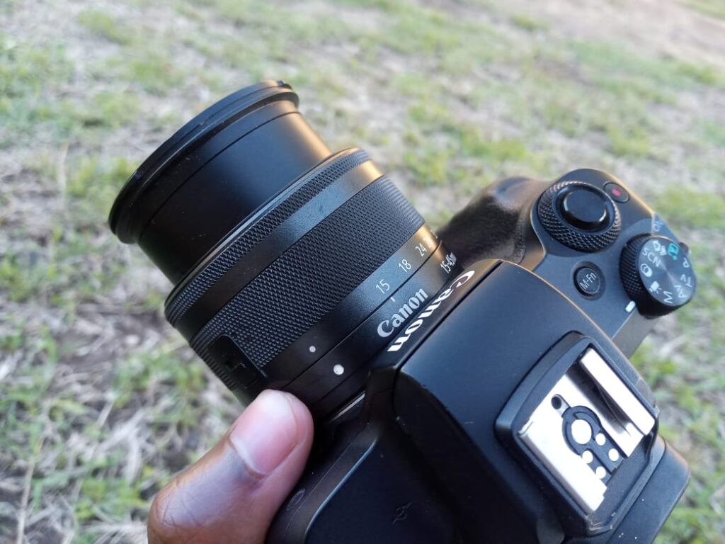 The best settings for video on the Canon EOS M50, choose the widest focal range of 15mm