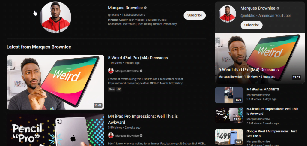 A picture of Marques Brownlee, the perfect example of a tech-youtuber