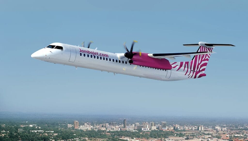 Jambojet airlines A Jambojet flight from Nairobi to Ukunda