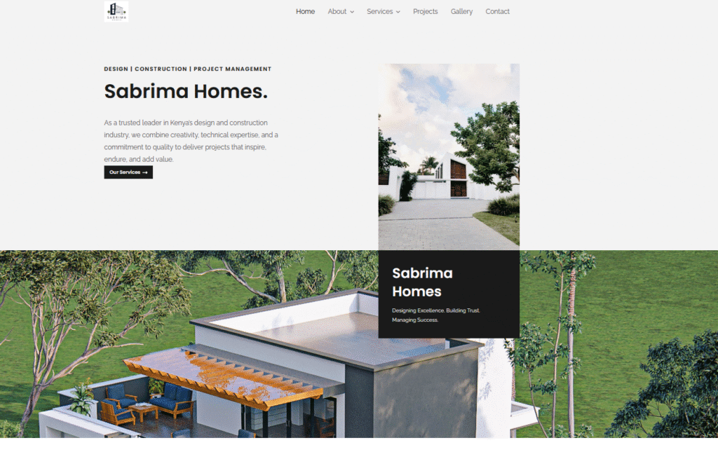 Sabrima Homes Website